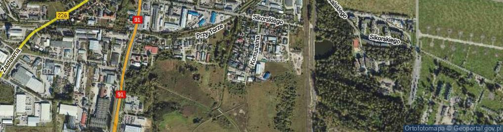 Zdjęcie satelitarne Komunalna ul.